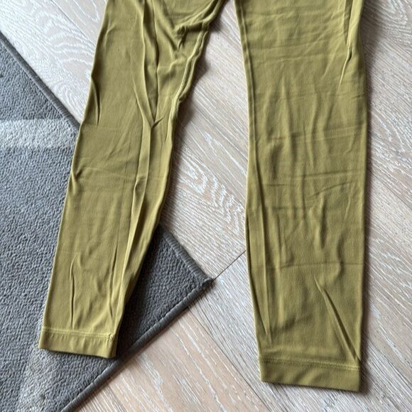 lululemon Align Pant II High Rise Tights 25" Grape Leaf Yellow Sz4 - Picture 12 of 14